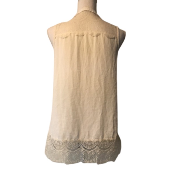 PLEIONE Anthropologie button down sleeveless lace - Picture 9 of 9